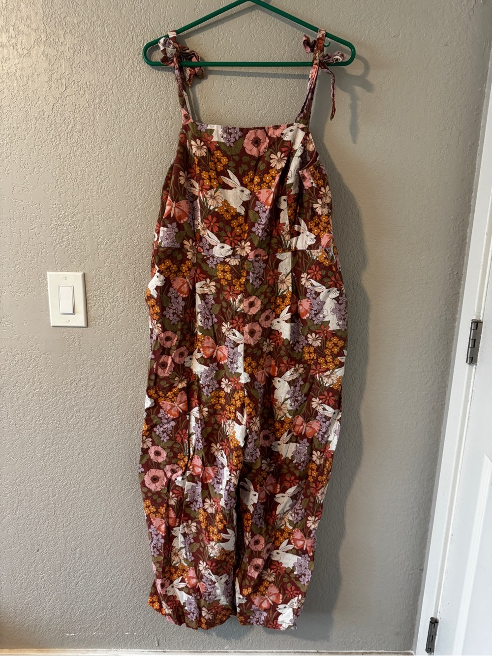 Floral Bunny Print Tie-Strap Jumpsuit — Princess Highway